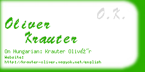 oliver krauter business card